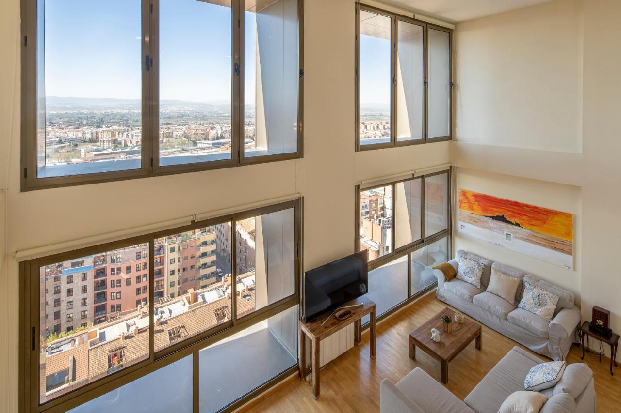 Atico Top Granada, Penthouse, 18-19Th Floor, City Centre, Views, Terrace, Free Parking Exterior foto